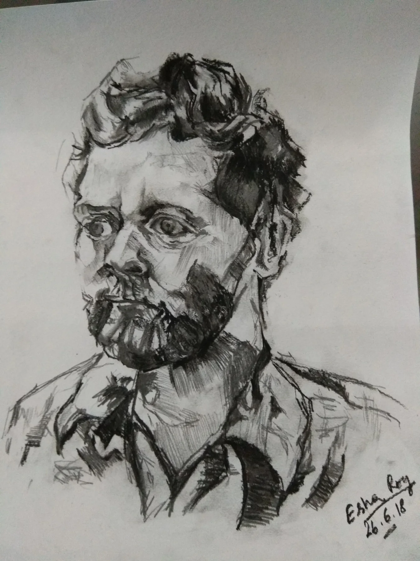 Pencil portrait sketch
