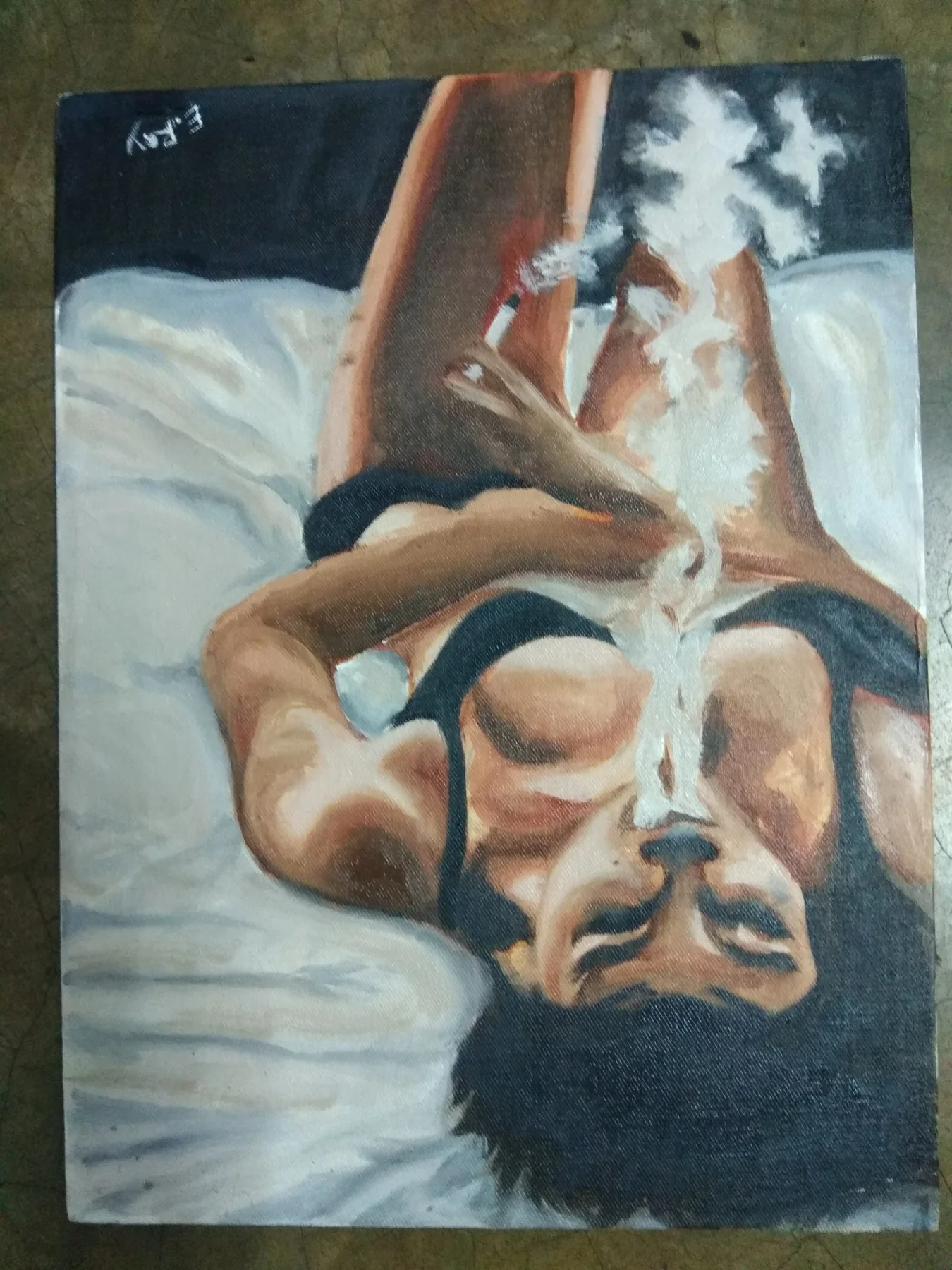 Expressive painted portrait